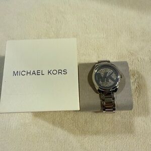 Michael Kors Silver Women's Watch with Logo Dial